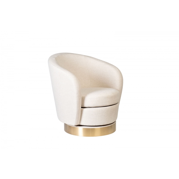 Кресло Napoli вращающееся, рогожка бежевая Mel100 76*76*76см