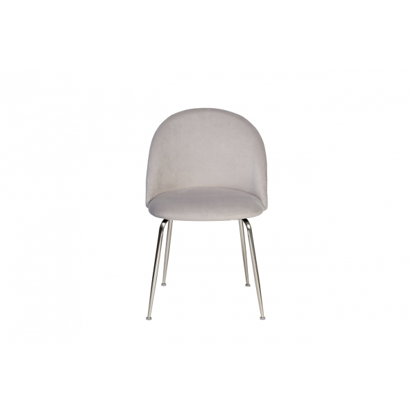 30C-301-1S GRE Стул велюр серый, хром. ножки 50*53*77см