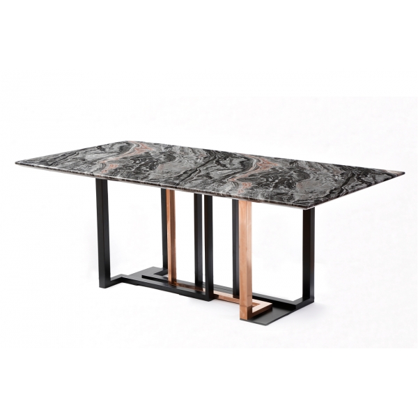 45EX-DT175 Стол обеденный "Марсель" 180х100х76см, топ мраморный