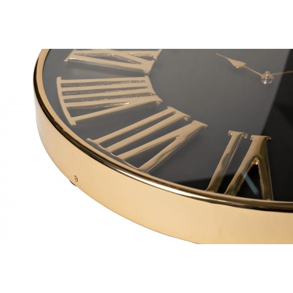 79MAL-5814-51BK Часы настенные цвет черный/золото d51см