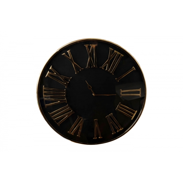 79MAL-5814-51BK Часы настенные цвет черный/золото d51см