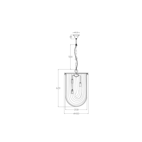 20MD3231-3NI Светильник потолочный d40*61см