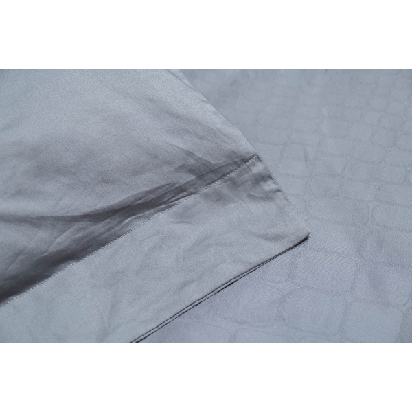 130HB-DC220200-POD JAC SER Пододеяльник сатин жаккард Серпенте серый 200*220