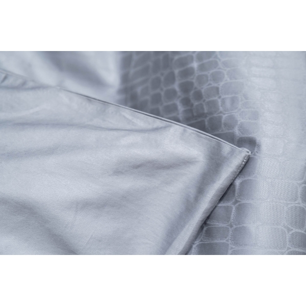 130HB-DC215150-POD JAC SER Пододеяльник сатин жаккард Серпенте серый 215*150