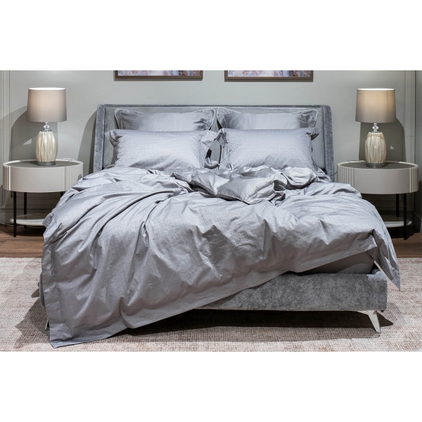 130HB-DC215150-POD JAC SER Пододеяльник сатин жаккард Серпенте серый 215*150