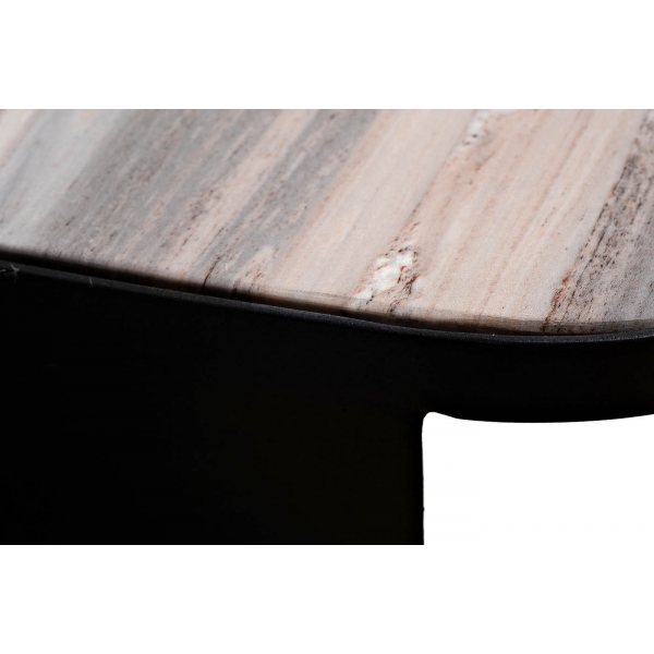 76AR-3174-STOL/ZH Стол журнальный иск. камень песочный 100*100*35см