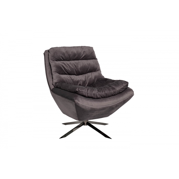 48MY-KRES-2729 SER Кресло вращающееся, велюр серый 68*81*83см