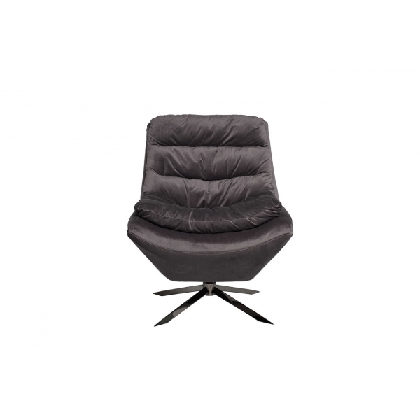 48MY-KRES-2729 SER Кресло вращающееся, велюр серый 68*81*83см