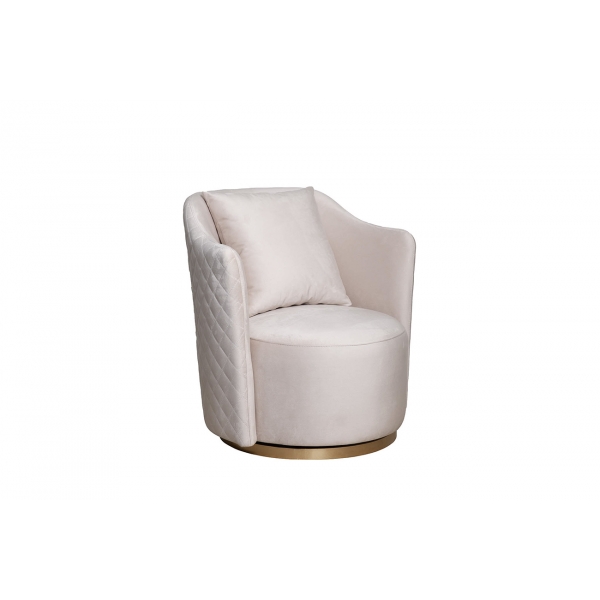 Кресло Verona вращающееся, велюр бежевый Colt 002-BEG/золото 70*77*80см