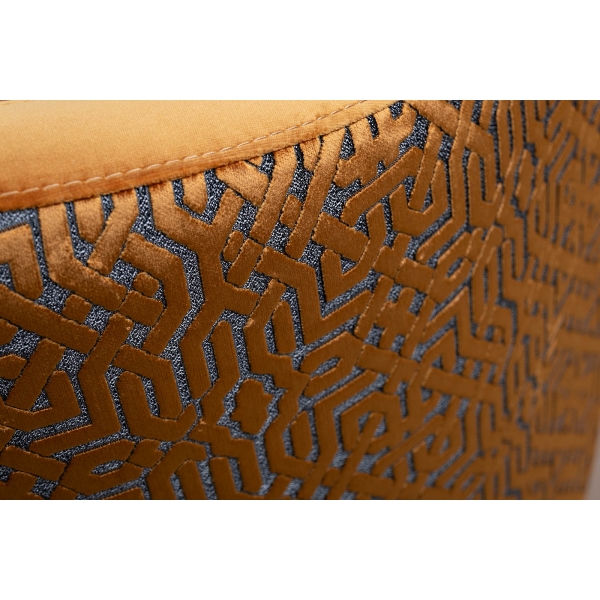 Кресло Napoli вращающееся, вельвет принт Velv ORANG+Latt ORANG 76*76*76см