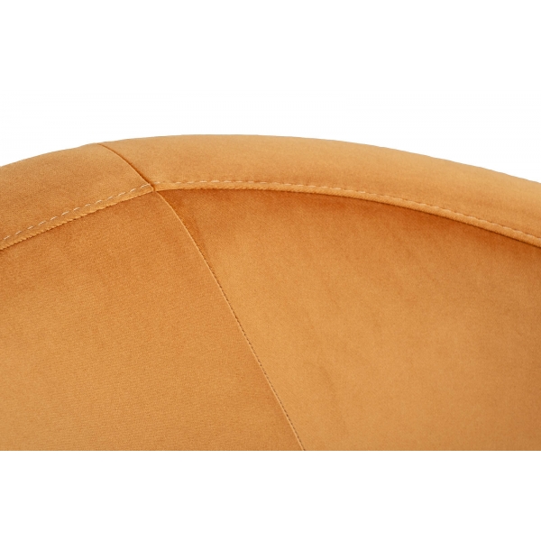 Кресло Napoli вращающееся, вельвет принт Velv ORANG+Latt ORANG 76*76*76см