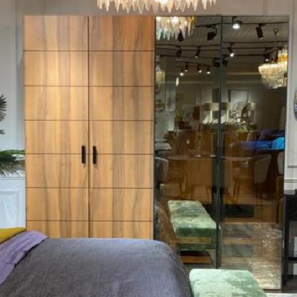 140SA-111OR Шкаф двухдверный цвет орех, дверцы глухие