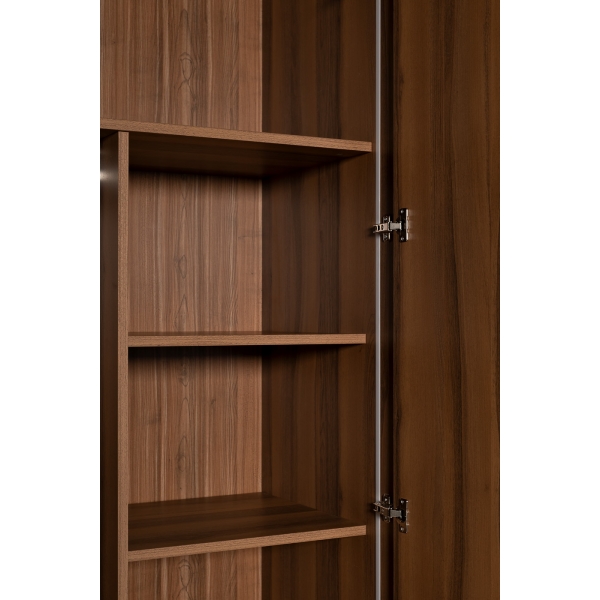 140SA-122OR Шкаф двухдверный с полками цвет орех, дверцы глухие