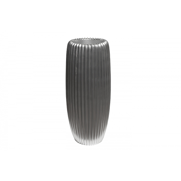 ZS2062-27SL Кашпо серебристое с полосками d30*69см