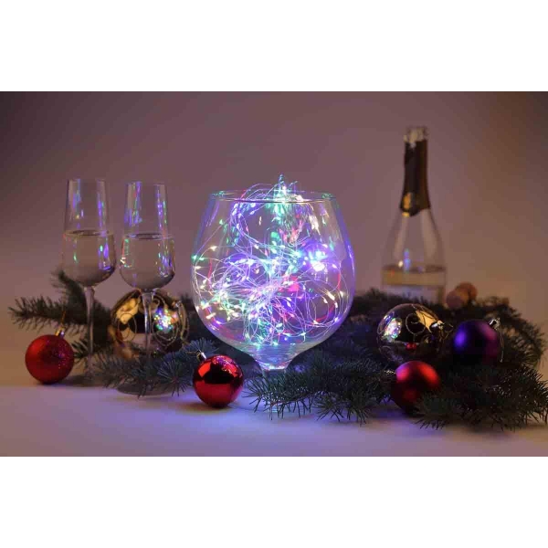 Светодиодная гирлянда ЭРА дождик 10 нитей 220V мультиколор ENIN -2NM Б0047966