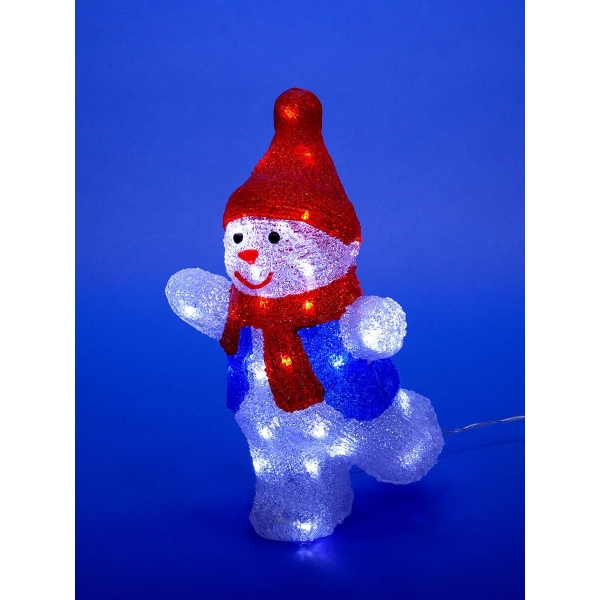 Фигурка светодиодная «Снеговик-2» 34x22см Uniel ULD-M2234-040/STA 11030