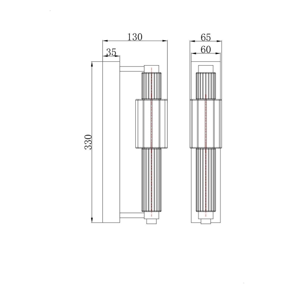 Настенный светильник Maytoni Verticale MOD308WL-L9CG3K