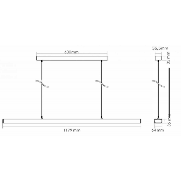 Подвесной светодиодный светильник Deko-Light Office Three 342147