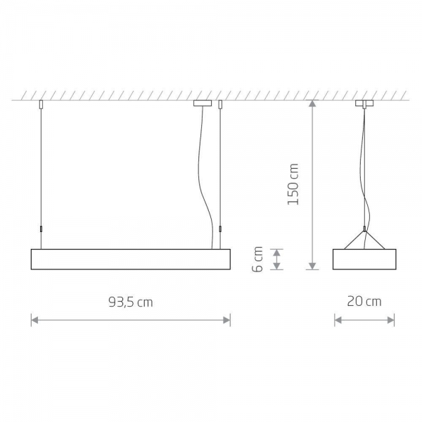 Подвесной светильник Nowodvorski Soft Led 90x20 7532