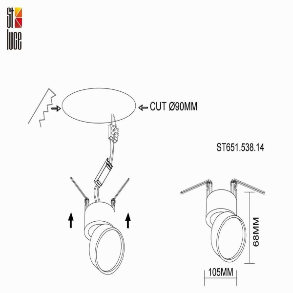 Встраиваемый светодиодный спот ST Luce ST651.538.14