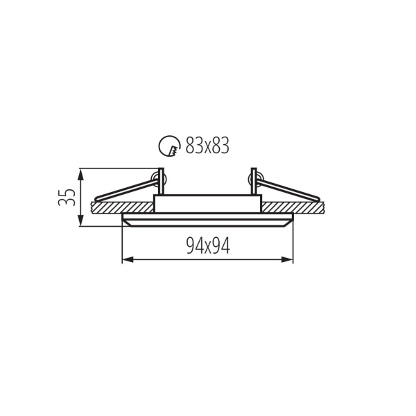 Точечный светильник Kanlux ALREN DTL-W 26753