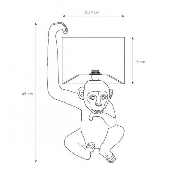 Настольная лампа Lucide Extravaganza Chimp 10502/81/30