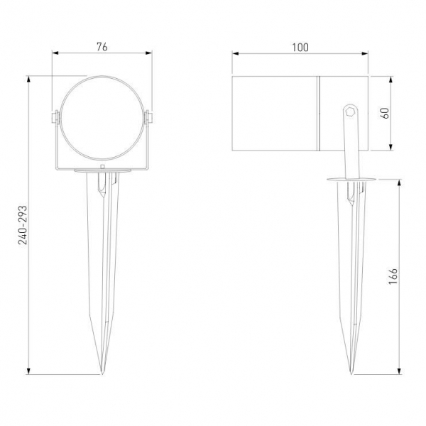 Ландшафтный светильник Elektrostandard Landscape/2 35146/S черный a057942