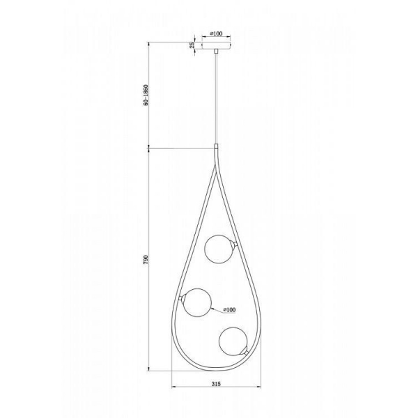 Подвесная люстра Freya Perlina FR4005PL-03B2