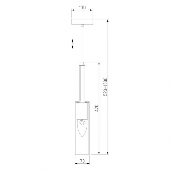 Подвесной светильник Eurosvet Graf 50226/1 янтарный