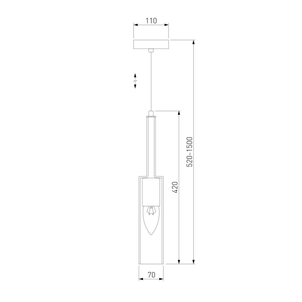 Подвесной светильник Eurosvet Graf 50226/1 янтарный