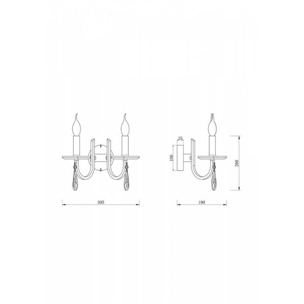 Бра Freya Forte FR1006WL-02N