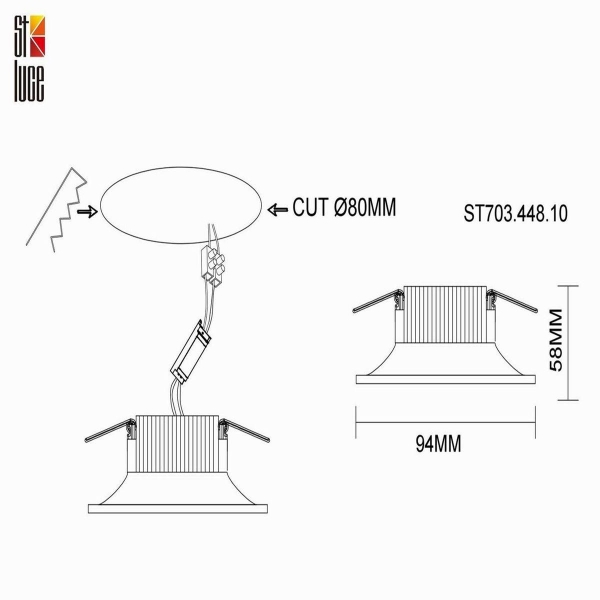 Встраиваемый светодиодный светильник ST Luce ST703.448.10