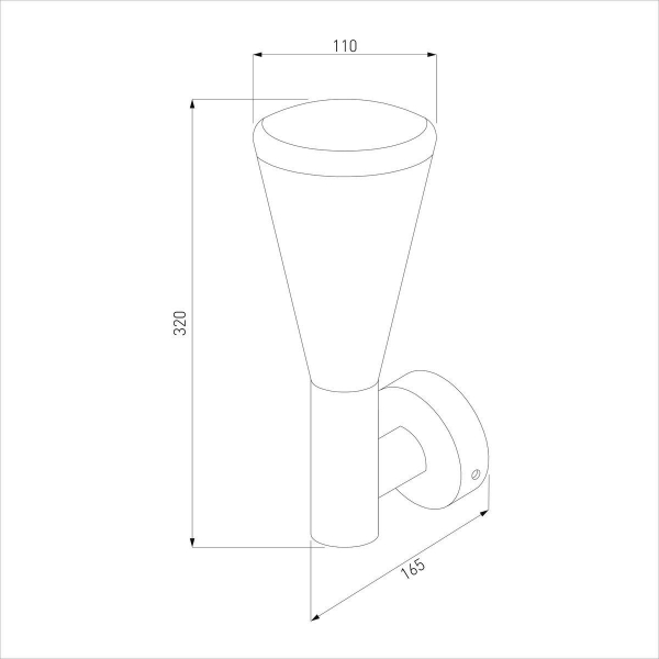 Уличный настенный светильник Elektrostandard 1416 Techno черный a049709