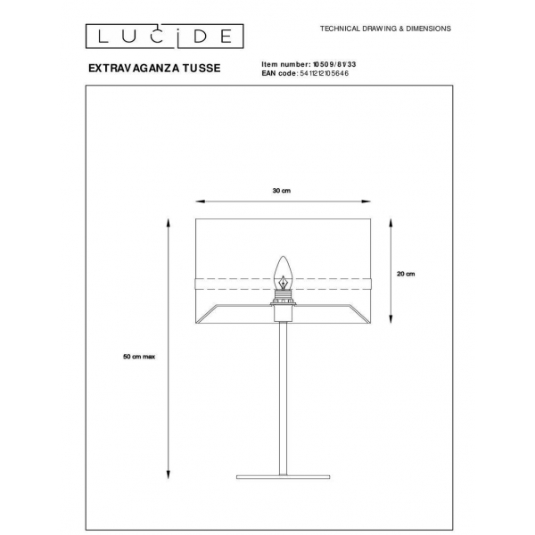 Настольная лампа Lucide Extravaganza Tusse 10509/81/33