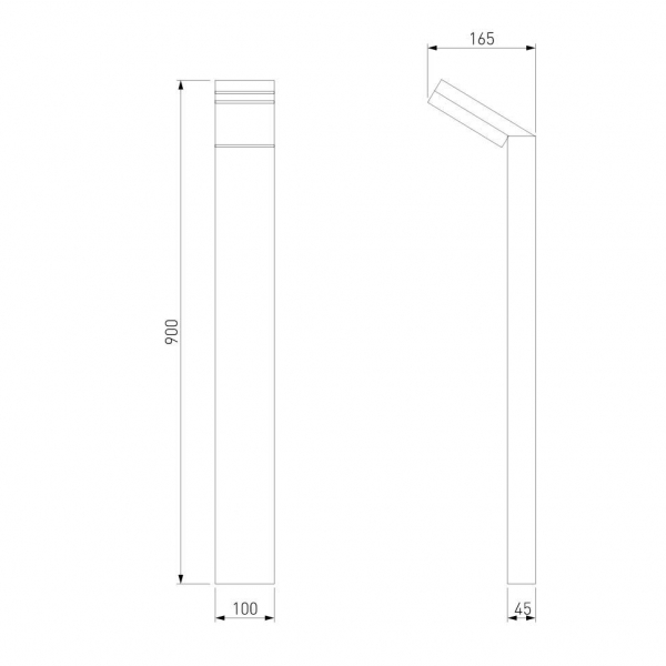 Уличный светодиодный светильник Elektrostandard Sensor 1542 Techno Led серый a053949