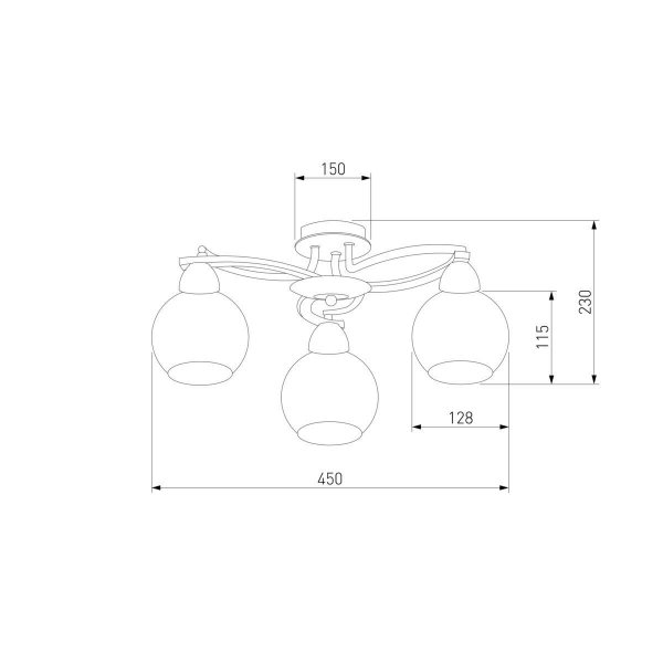 Потолочная люстра Eurosvet Larion 9654/3 хром/венге