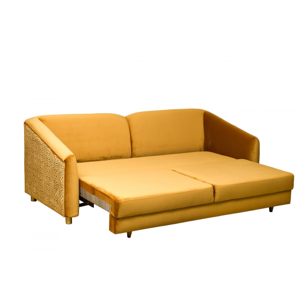 Диван Trevi 230М(К) трехм раскл с кантом оранж Velv ORANG+Lattice ORANG 232*103*88см