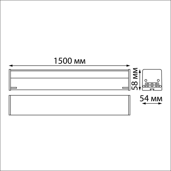 Линейный светодиодный светильник Novotech Over Bits 359113