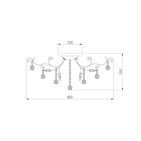 Потолочная люстра Eurosvet 10042/12 античная бронза/прозрачный хрусталь