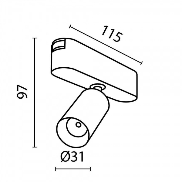 Трековый светодиодный светильник Maytoni Technical Focus LED Radity TR103-1-5W4K-M-B