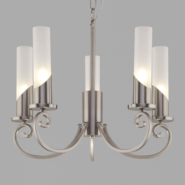 Подвесная люстра Eurosvet Banci 60117/5 никель