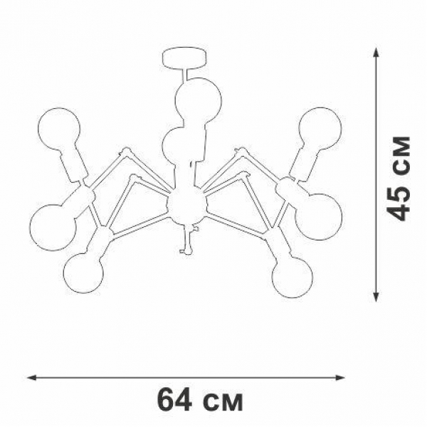 Потолочная люстра Vitaluce V4897-1/8PL