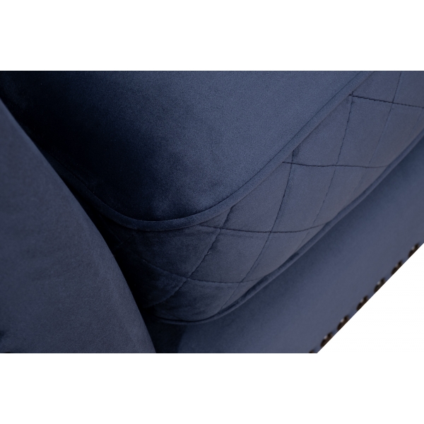 Диван-Кушетка Sorrento правая велюр т.синий Colt034 SIN 180*98*88см