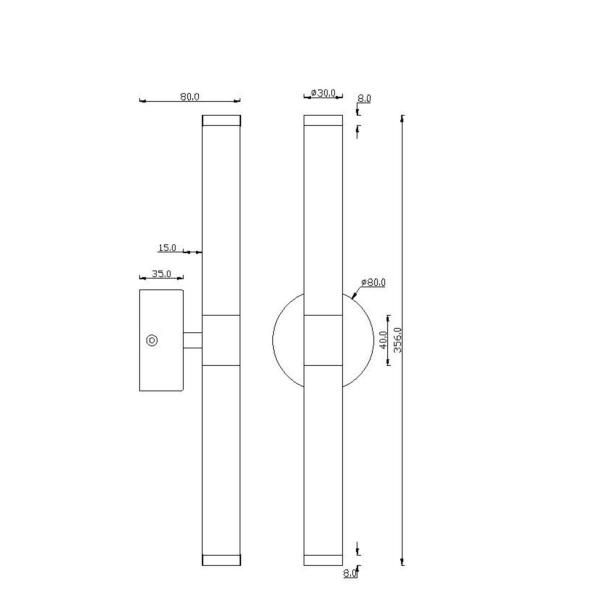 Настенный светильник Maytoni Technical Axis MOD106WL-L10G3K