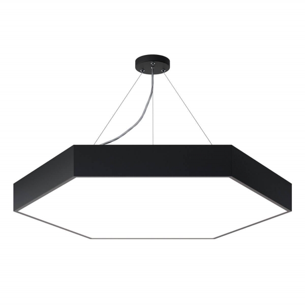 Подвесной светодиодный cветильник Geometria ЭРА Hexagon SPO-122-B-40K-066 66Вт 4000К черный Б0050553