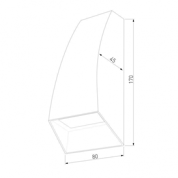 Уличный настенный светодиодный светильник Elektrostandard Forw 1016 Techno белый a057011