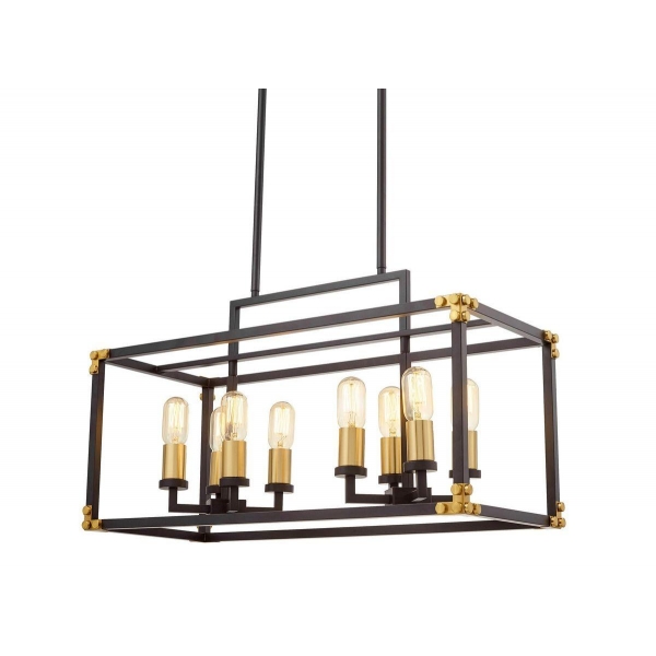 Подвесная люстра Lumina Deco Waldorf LDP 1140-8 BK+MD