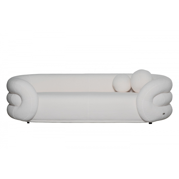 ZW-22024 Диван трехместный иск.мех белый 229*95*61см