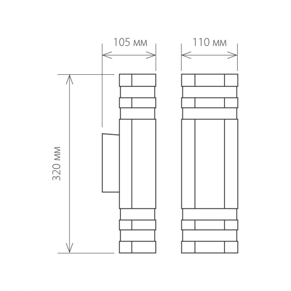 Уличный настенный светильник Elektrostandard Techno 1443 a032626