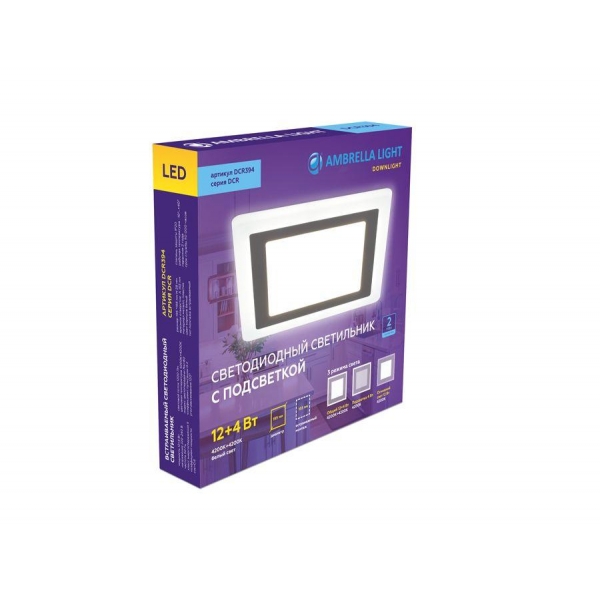 Встраиваемый светодиодный светильник Ambrella light Downlight DCR394